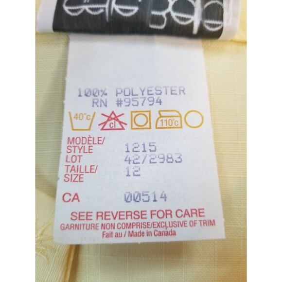 Leslie Belle Short Sleeve Jacket Career Dress Vintage Mature Cream Off White 12P - Picture 6 of 9